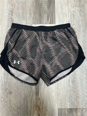 Women’s Under Armour Fly By Black/pink Running Shorts Size Small